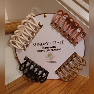 NEW Sunday State Hair Clips made with Recycled Plastic